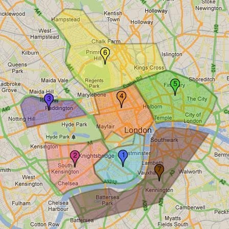 Mapa De Londres Por Zonas