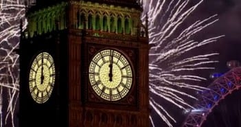 Fuegos artificiales de Nochevieja en Londres fuegos artificiales de Nochevieja en Londres