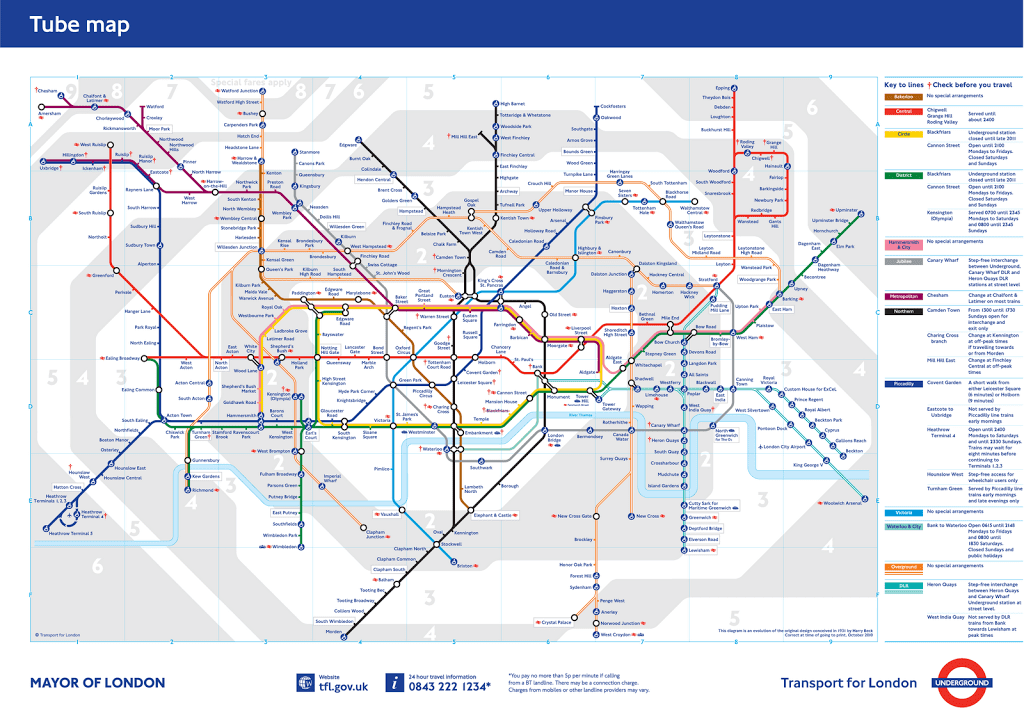 Mapa Metro Londres