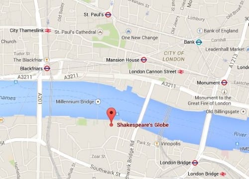 shakespeares globe mapa