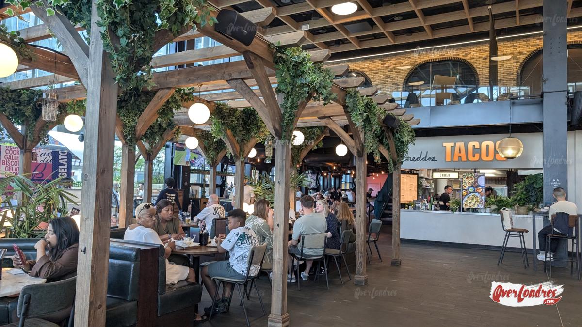 Canary Wharf Londres comer en Market Halls