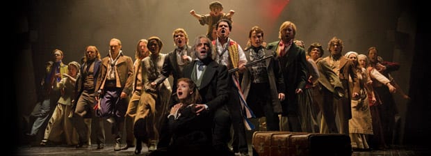 Escena del Musical Les Miserables en Londres