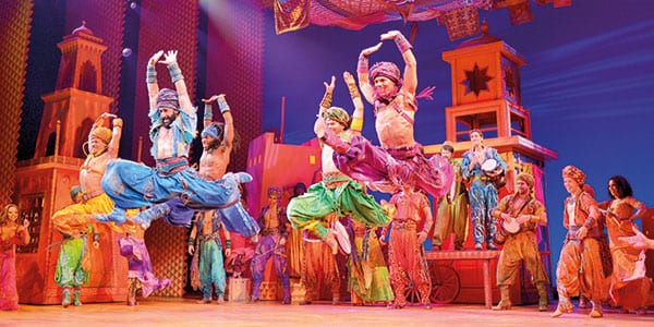 Escena del musical de Aladdin en Londres