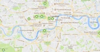 Mapa: Mejores Parques de Londres Mapa parques de Londres