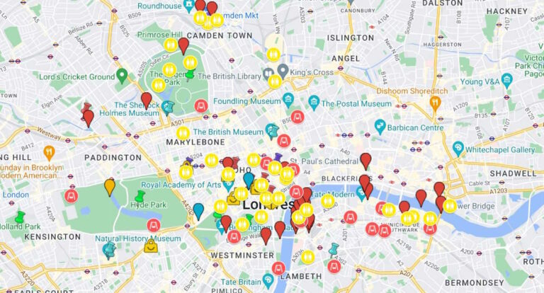 mapa londres con niños