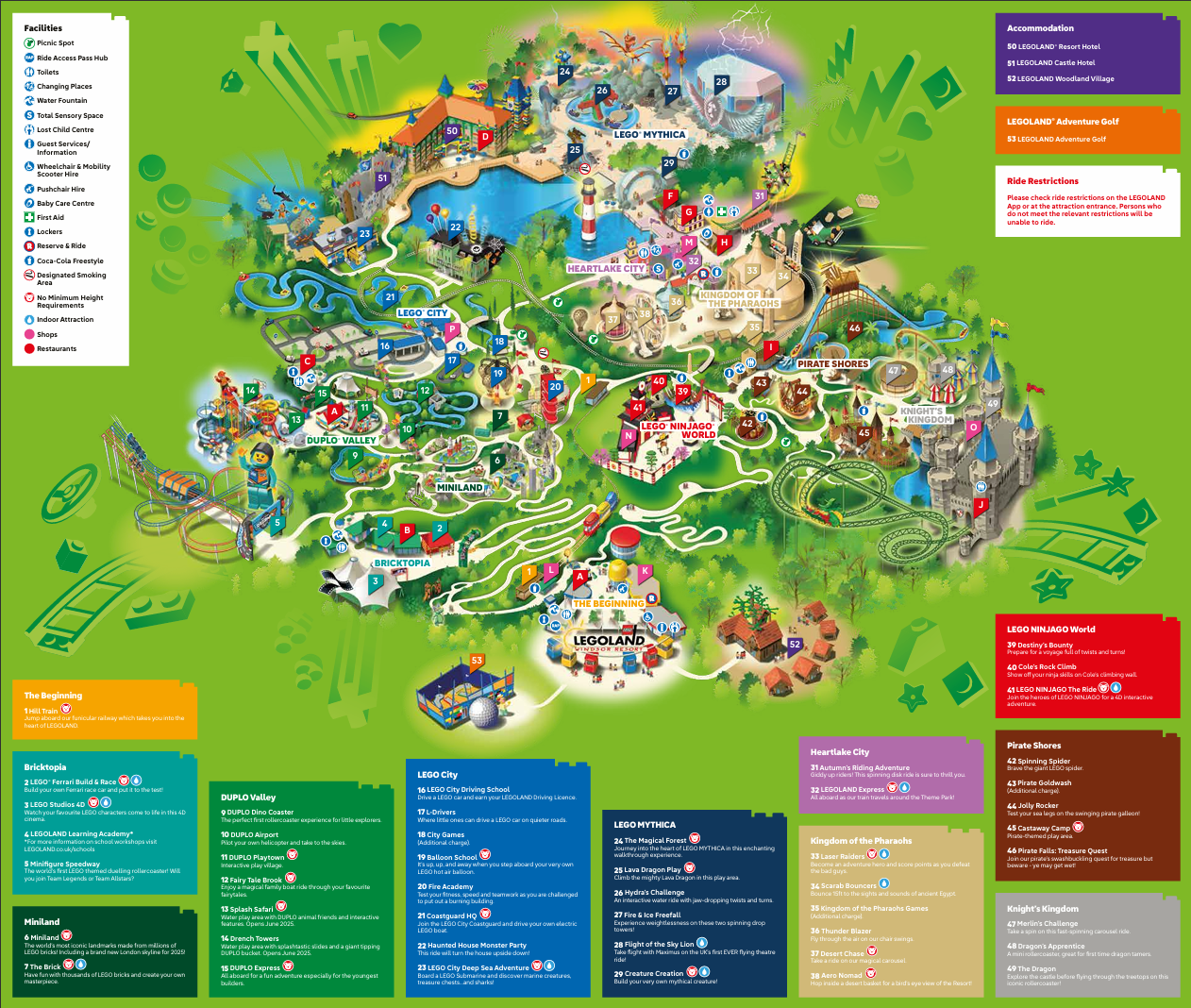 Mapa Legoland Windsor Londres 2025 QverLondres.com