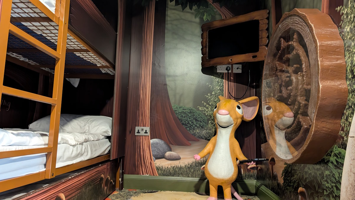 Chessington en Londres habitación niños gruffalo hotel