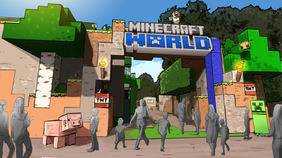 Mundo Minecraft parque atracciones de Chessington Londres
