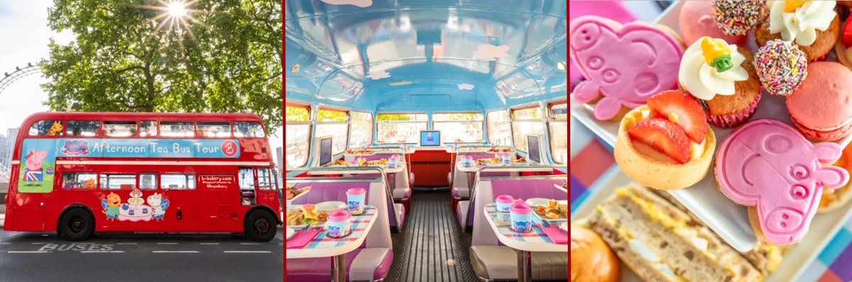 Peppa Pig afternoon tea en autobús de Londres
