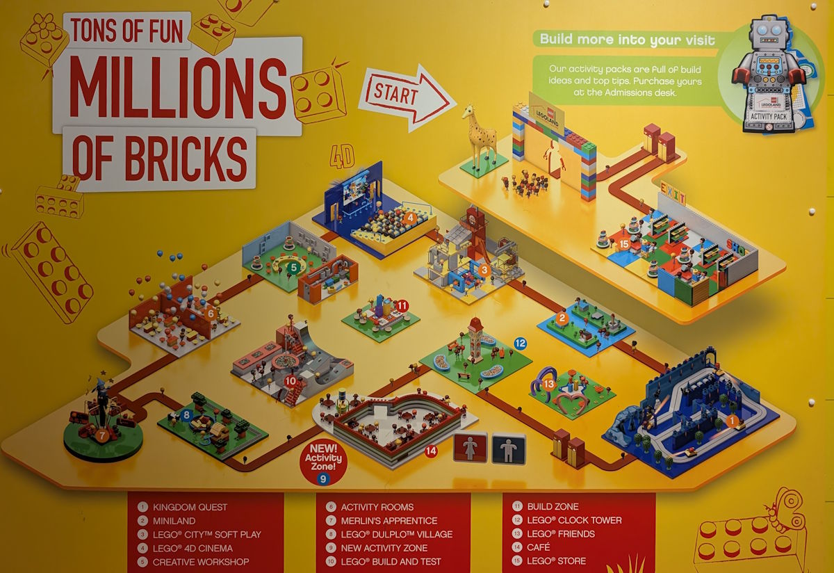legoland discovery centre birmingham mapa