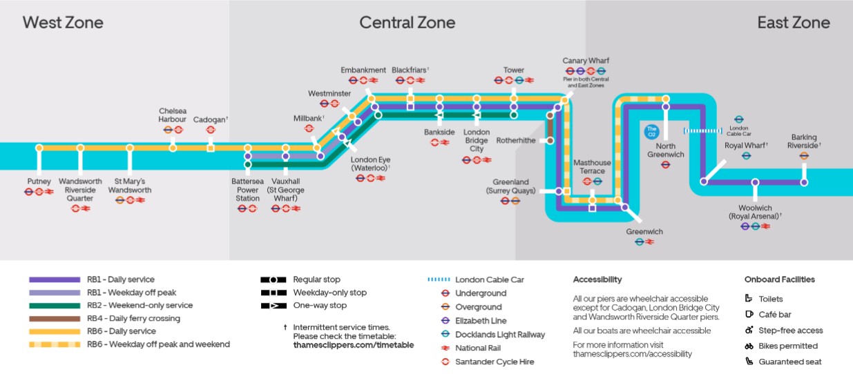 Mapa uber boat Londres