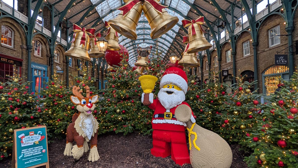 Navidad en Londres Covent Garden Papa Noel LEGO 2025