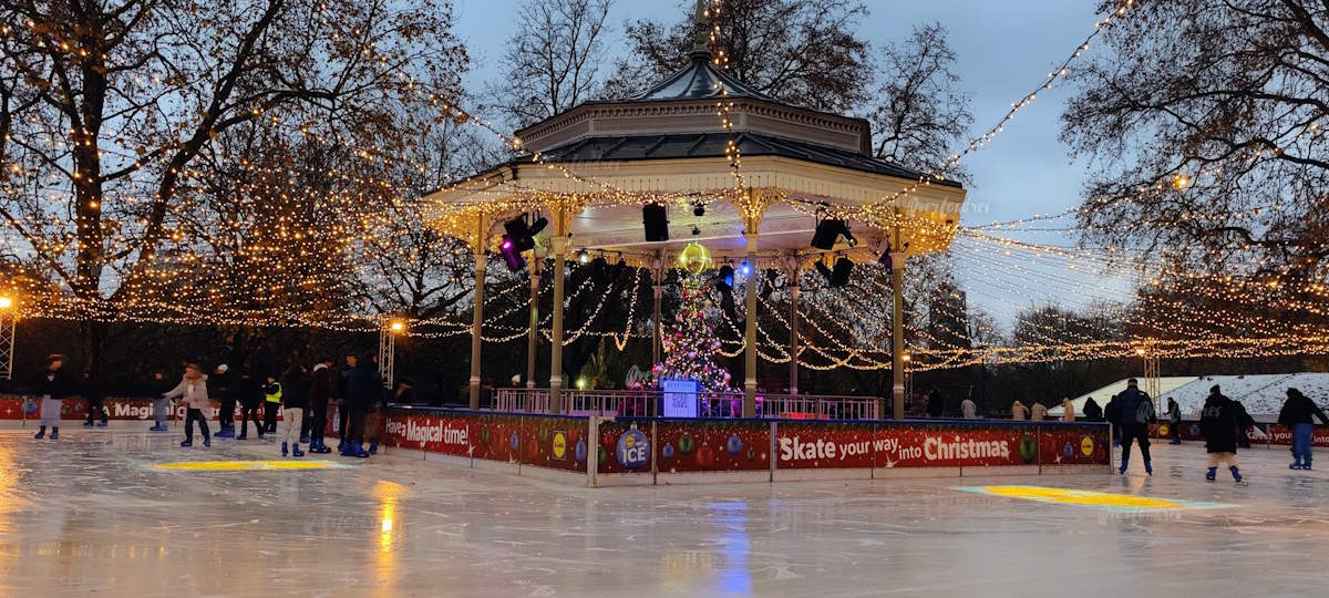 pista de patinaje sobre hielo en londres winter wonderland