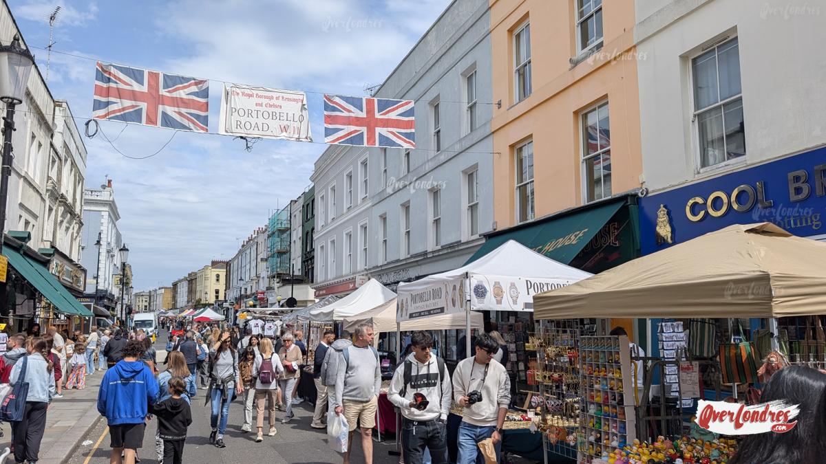 mercadillo de portobello road en Notting Hill, Londres