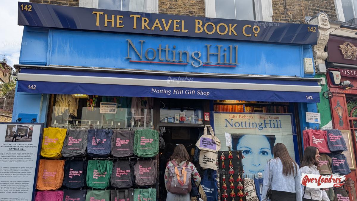 fachada para librería película Notting Hill